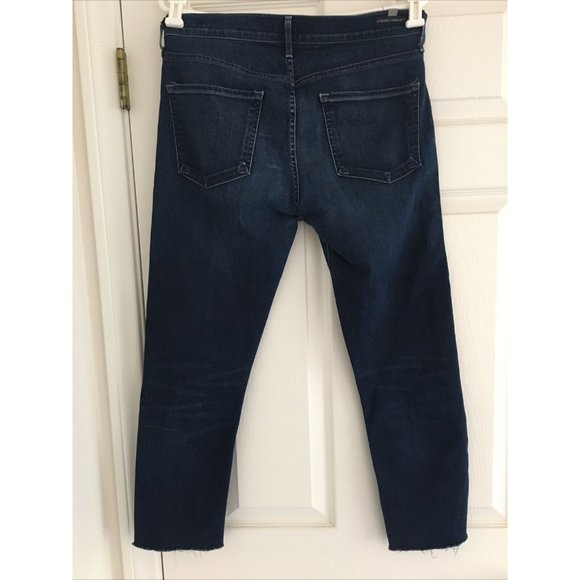 Women's Citizens of Humanity Agnes Mid Rise Slim Straight Jeans Blue 29x25 - Picture 3 of 12